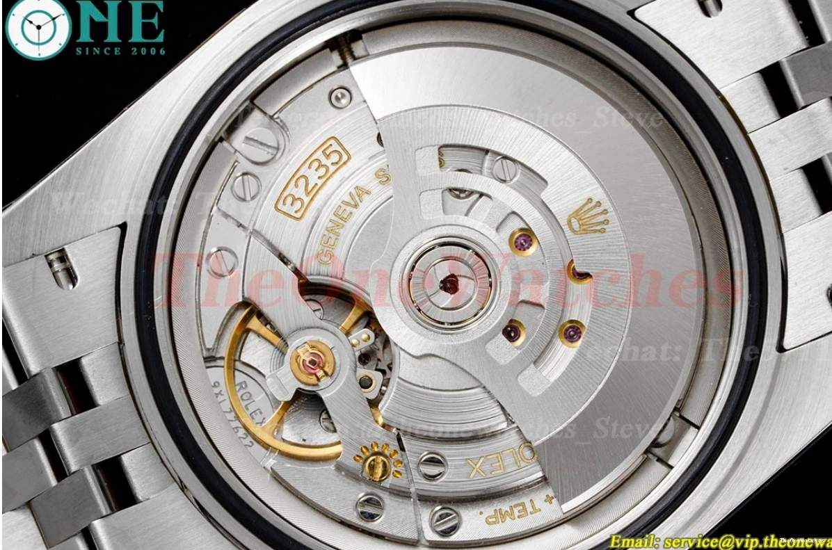 126334 GMF 41mm SS VR3235 Textured Green SS Datejust Dial 0214